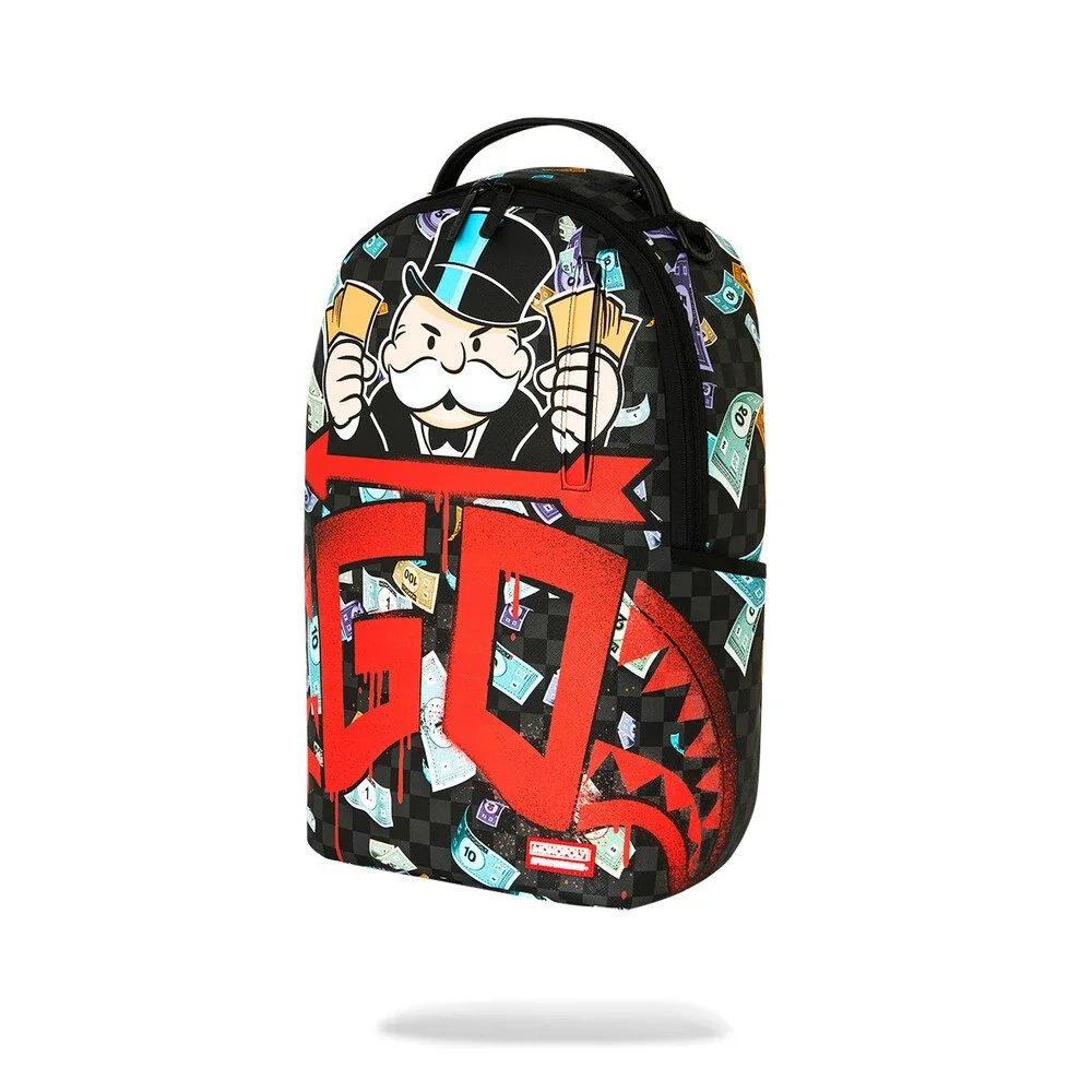 Sprayground Monopoly Time to Go Backpack Unisex Multicolor Shoulder Strap SPR329